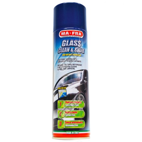 GLASS CLEAN & SHINE PULITORE SGRASSANTE PER VETRI E CRISTALLI AUTO