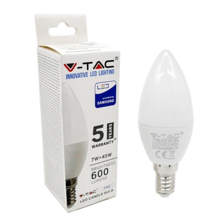 LAMPADA LED CANDELA E14 - 7W - 6400K