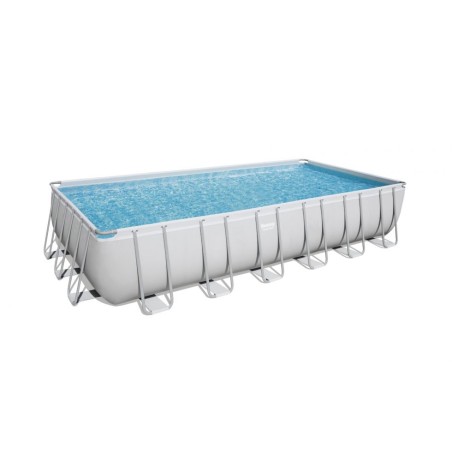 Set piscina fuori terra rettangolare Power Steel da 956x488x132 cm con filtro a sabbia